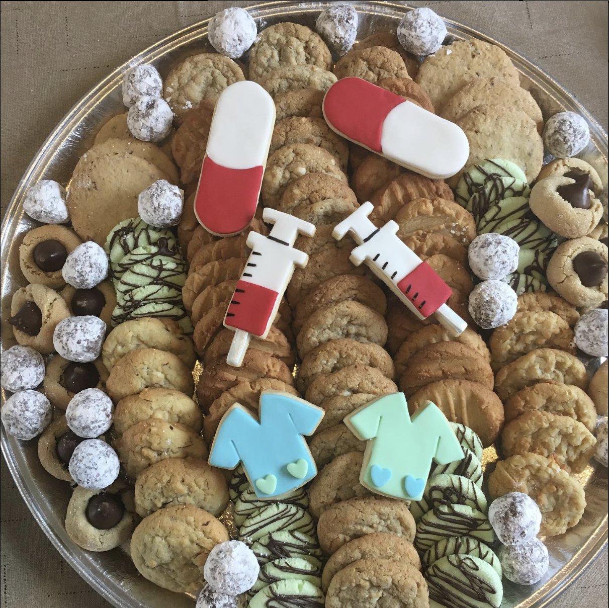 nurse cookie tray